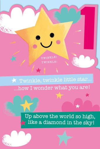 Picture of 1 BIRTHDAY CARD TWINKLE TWINKLE PINK